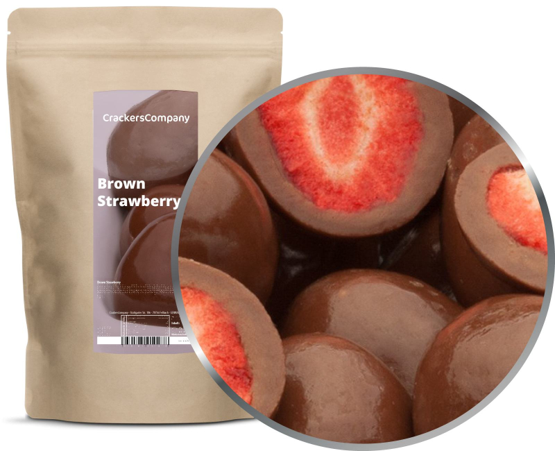BROWN STRAWBERRY ZIP Beutel 450g – ZIP-Beutel