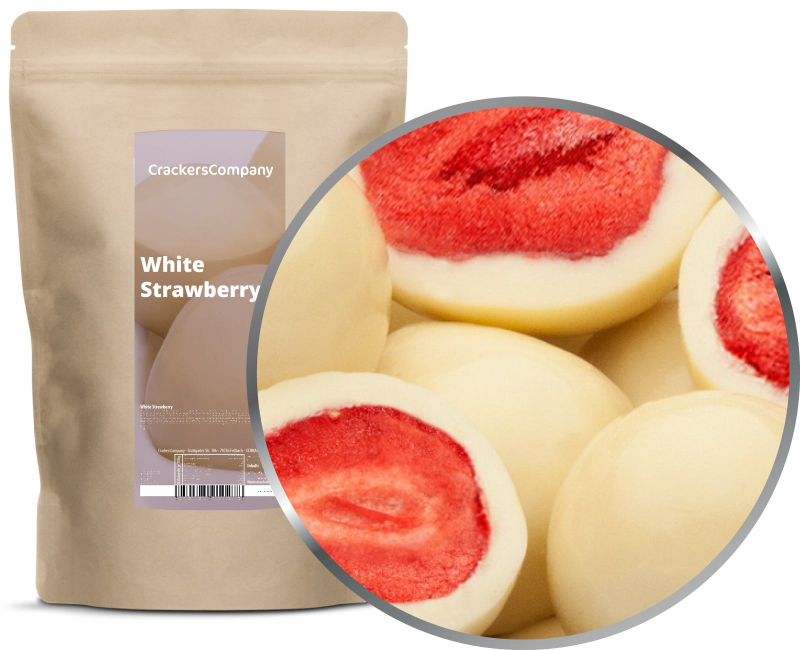 WHITE STRAWBERRY ZIP Beutel 450g – ZIP-Beutel