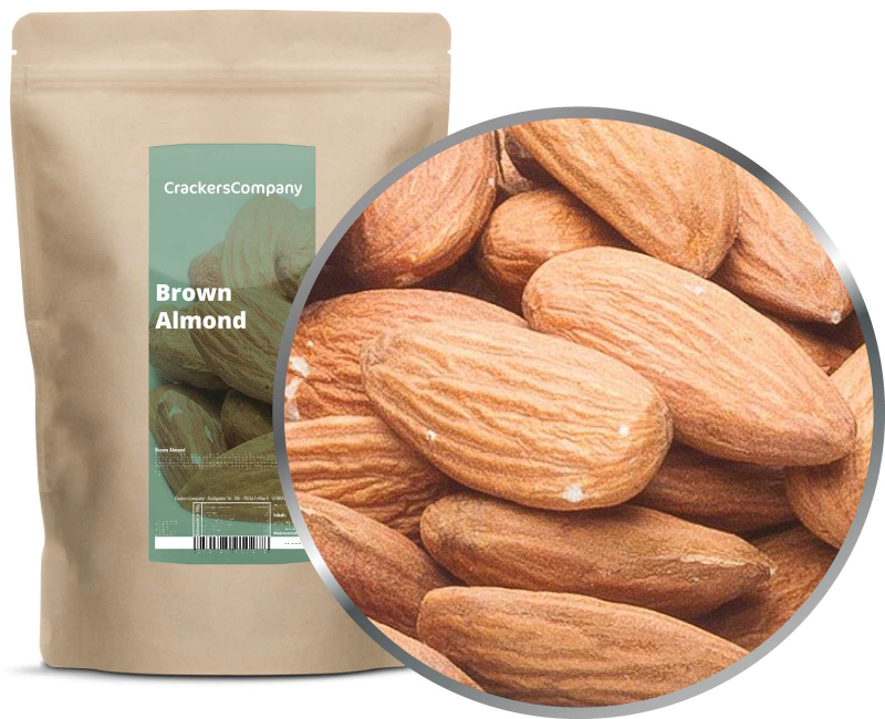 BROWN ALMOND ZIP bag 500g – ZIP pouch