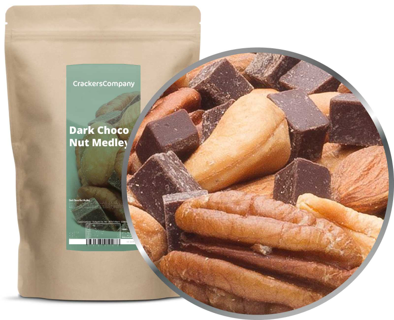 DARK CHOCO NUT MEDLEY ZIP Beutel 500g – ZIP-Beutel