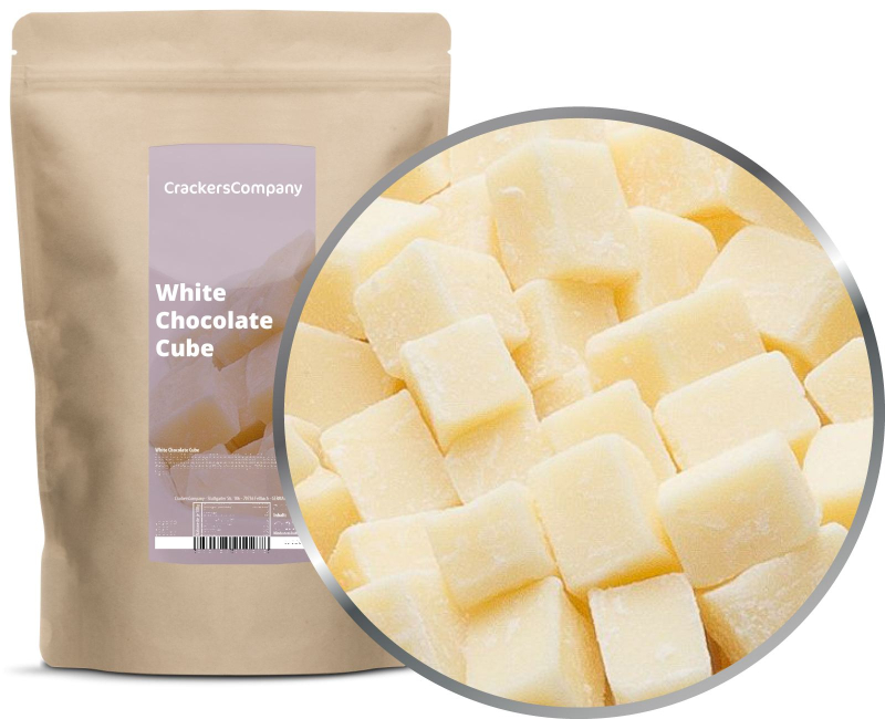 WHITE CHOCOLATE CUBE ZIP bag 500g – ZIP pouch