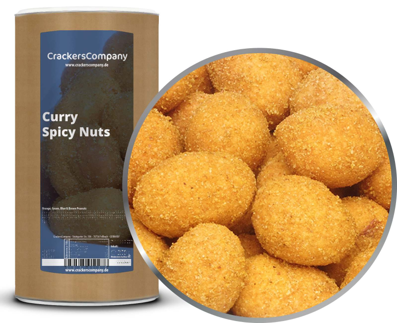 CURRY SPICY NUTS Membrandose groß 600g – Membrandose groß
