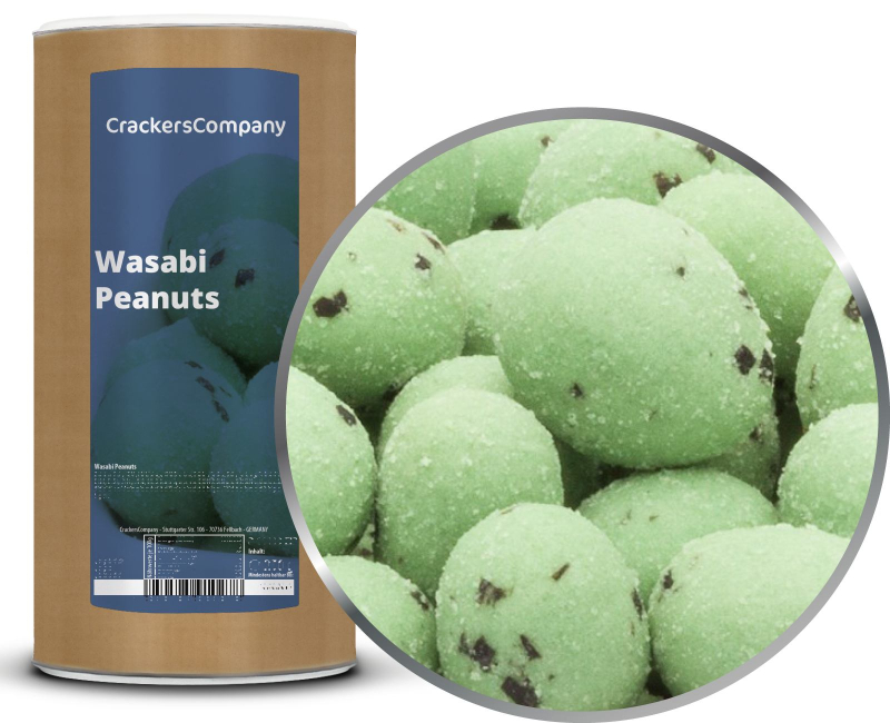WASABI PEANUTS composite can large 550g – Large composite tin