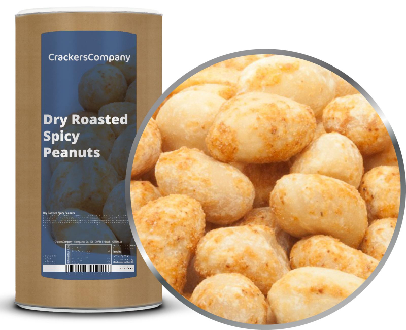 DRY ROASTED SPICY PEANUTS composite can large 650g – Large composite tin