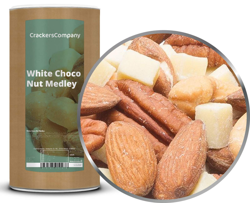WHITE CHOCO NUT MEDLEY Membrandose groß 650g – Membrandose groß