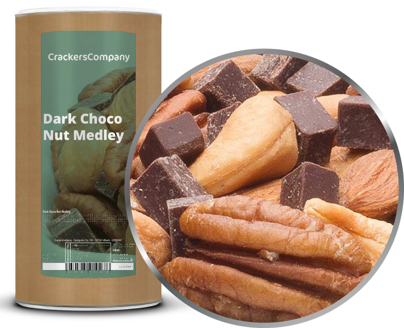 DARK CHOCO NUT MEDLEY Membrandose groß 650g – Membrandose groß