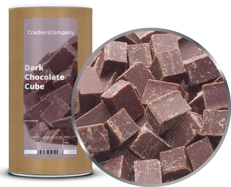 DARK CHOCOLATE CUBE composite can large 800g – Large composite tin