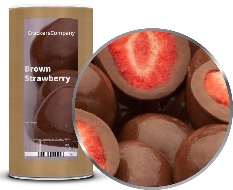 BROWN STRAWBERRY Membrandose groß 600g – Membrandose groß