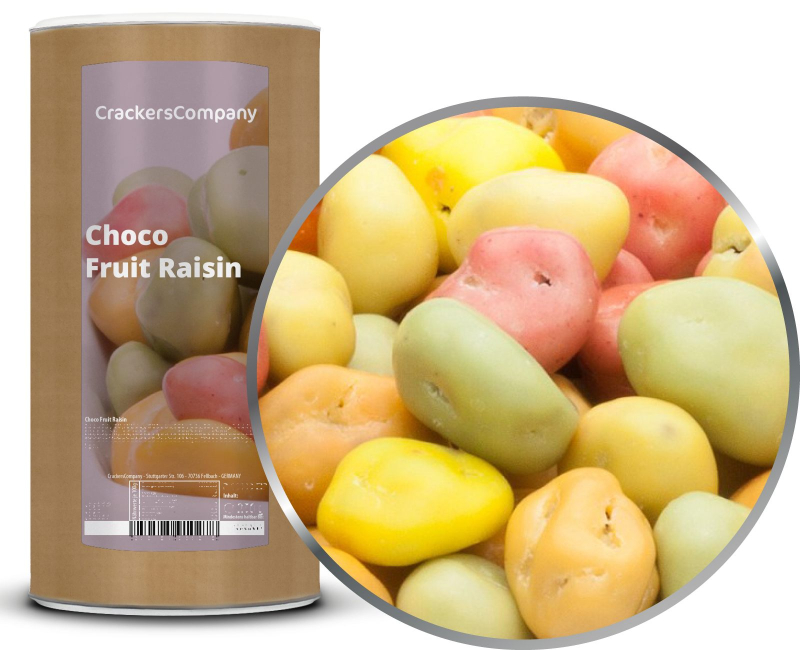 CHOCO FRUIT RAISIN composite can large 900g – Large composite tin