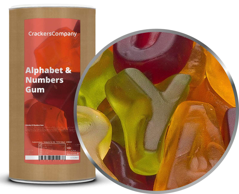 ALPHABET & NUMBERS GUM composite can large 1kg – Large composite tin