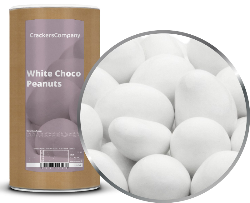 WHITE CHOCO PEANUTS composite can large 950g – Large composite tin
