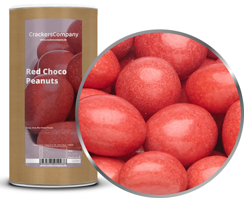 RED CHOCO PEANUTS composite can large 950g – Large composite tin