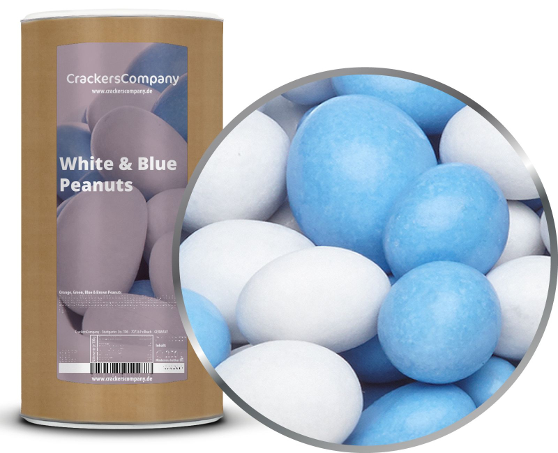 WHITE & BLUE PEANUTS composite can large 950g – Large composite tin