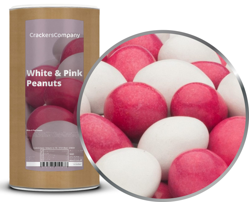 WHITE & PINK PEANUTS Membrandose groß 950g – Membrandose groß