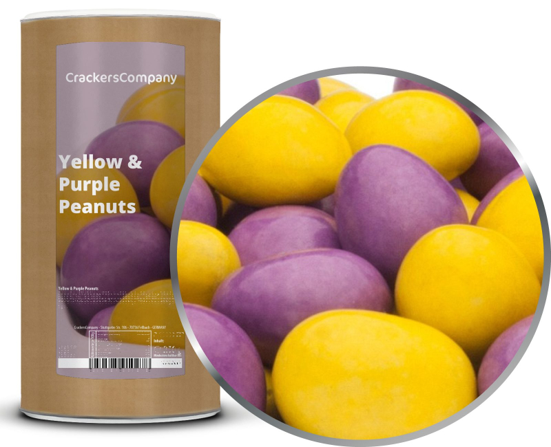 YELLOW & PURPLE PEANUTS Membrandose groß 950g – Membrandose groß