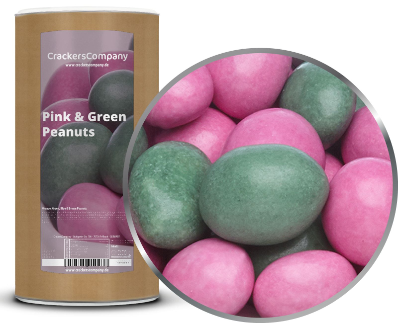PINK & GREEN PEANUTS composite can large 950g – Large composite tin