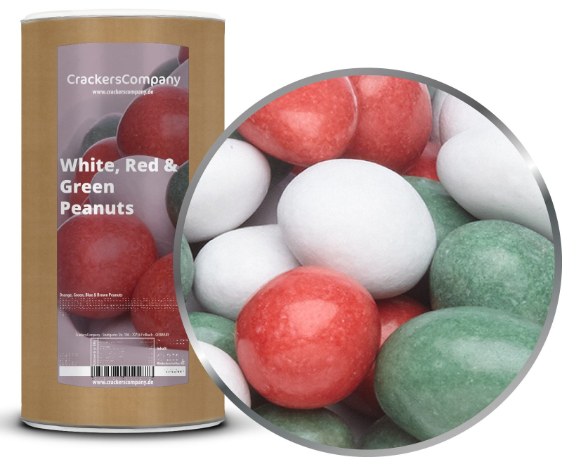 WHITE, RED & GREEN PEANUTS composite can large 950g – Large composite tin
