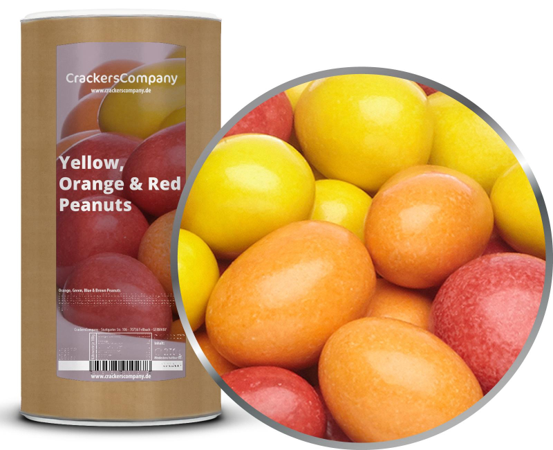 YELLOW, ORANGE & RED PEANUTS composite can large 950g – Large composite tin
