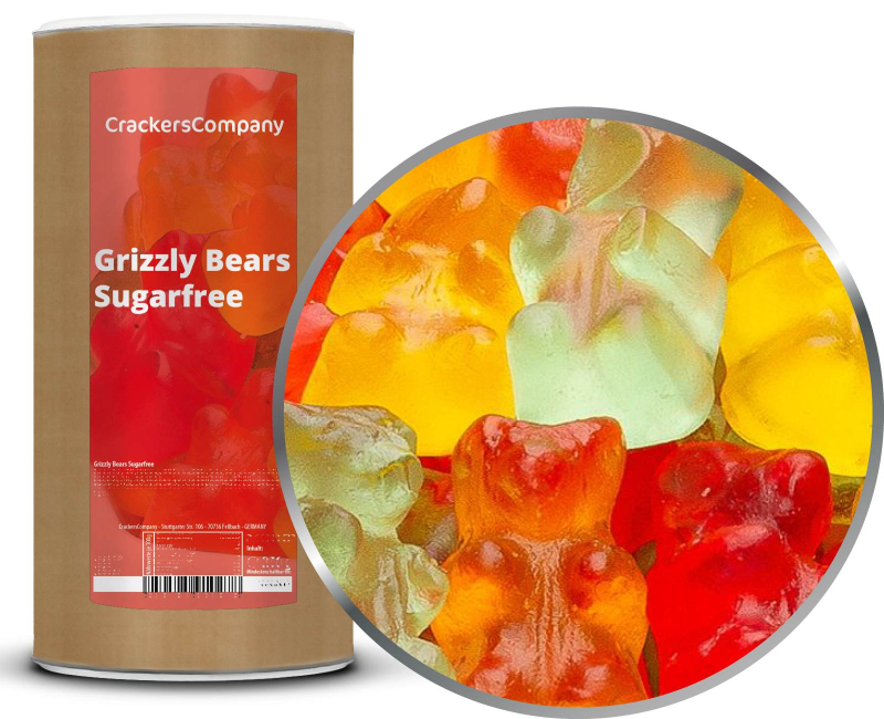 GRIZZLY BEARS SUGARFREE Membrandose groß 1kg – Membrandose groß