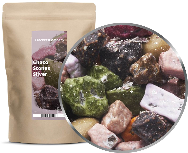 CHOCO SILVER STONES ZIP Beutel 750g – ZIP-Beutel