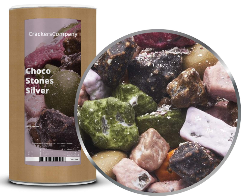 CHOCO SILVER STONES Membrandose groß 900g – Membrandose groß