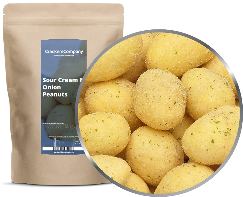 SOUR CREAM & ONION PEANUTS  ZIP bag 400g – ZIP pouch