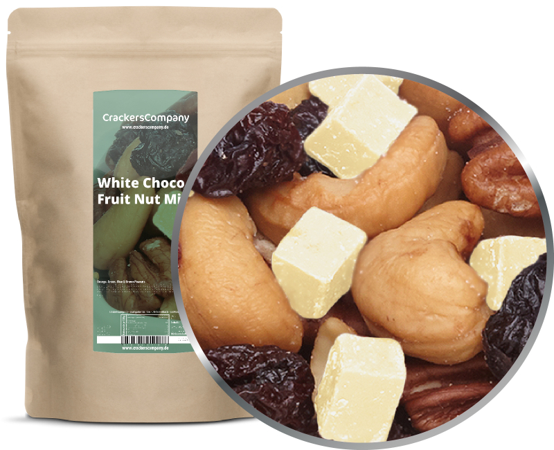 WHITE CHOCO FRUIT NUT MIX ZIP bag 600g – ZIP pouch