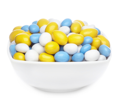 WHITE, YELLOW & BLUE PEANUTS
