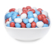 WHITE, RED & BLUE PEANUTS