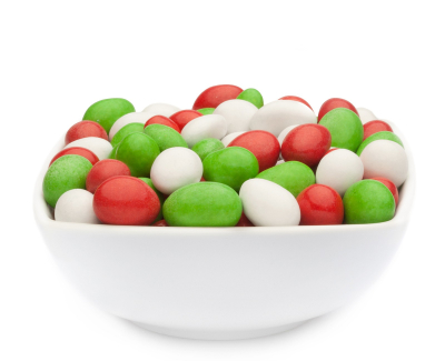 WHITE, RED & GREEN PEANUTS