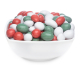 WHITE, RED & GREEN PEANUTS
