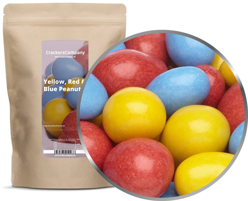 YELLOW, RED & BLUE PEANUTS ZIP bag 750g – ZIP pouch