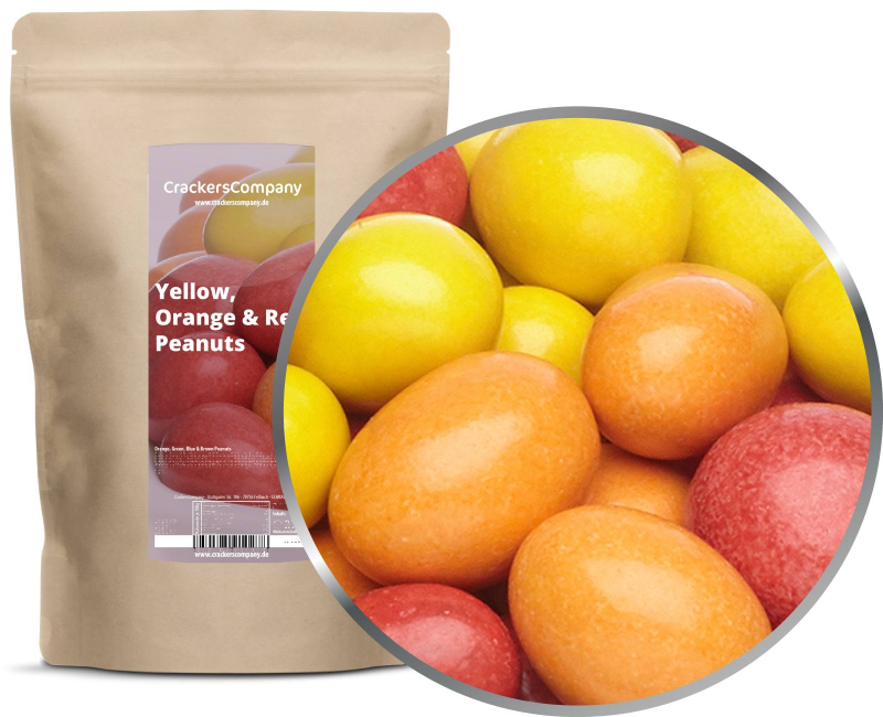 YELLOW, ORANGE & RED PEANUTS ZIP bag 750g – ZIP pouch