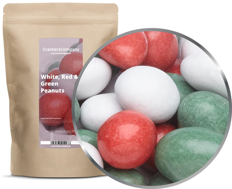 WHITE, RED & GREEN PEANUTS ZIP bag 750g – ZIP pouch