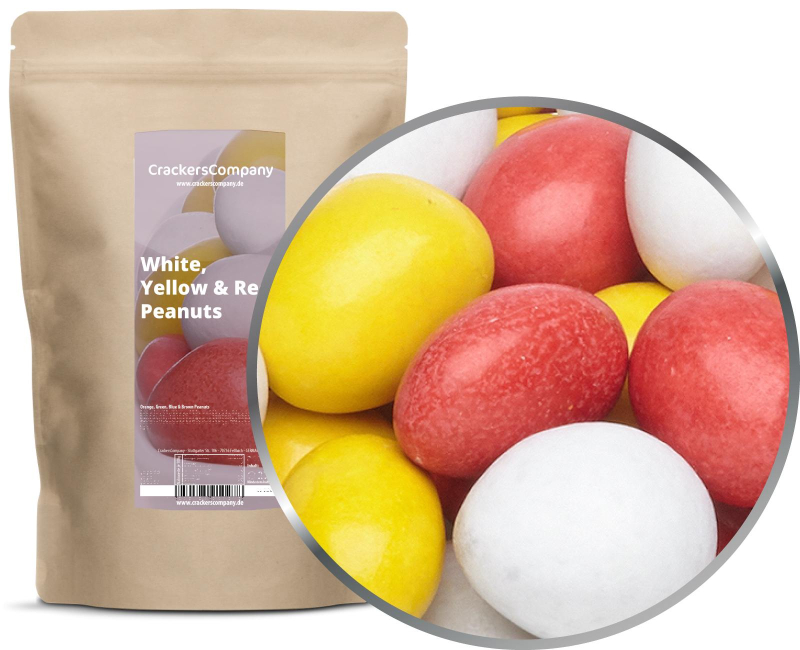 WHITE, YELLOW & RED PEANUTS ZIP Beutel 750g – ZIP-Beutel