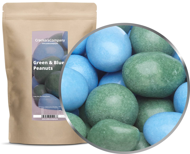 GREEN & BLUE PEANUTS ZIP bag 750g – ZIP pouch