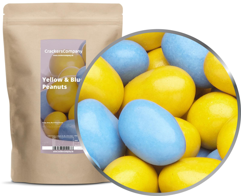 YELLOW & BLUE PEANUTS ZIP bag 750g – ZIP pouch