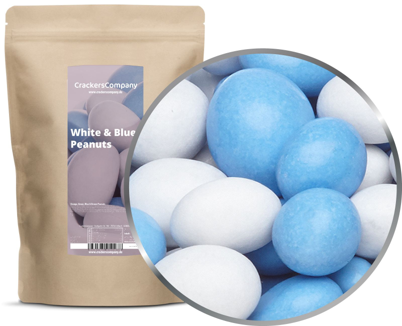 WHITE & BLUE PEANUTS ZIP bag 750g – ZIP pouch