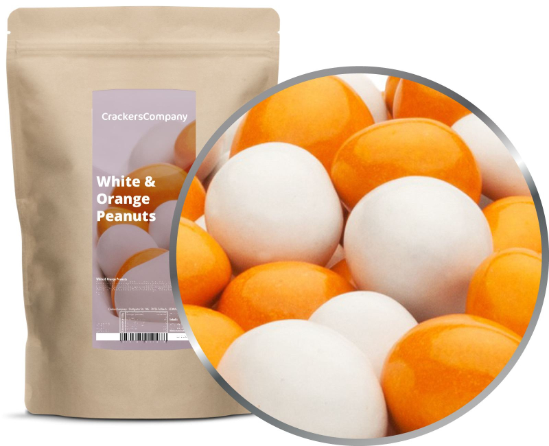 WHITE & ORANGE PEANUTS ZIP bag 750g – ZIP pouch