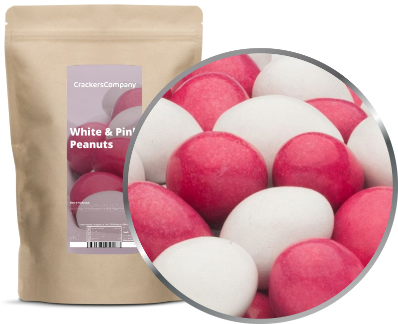 WHITE & PINK PEANUTS ZIP Beutel 750g – ZIP-Beutel