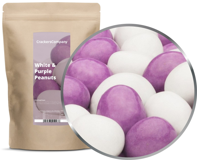 WHITE & PURPLE PEANUTS ZIP bag 750g – ZIP pouch