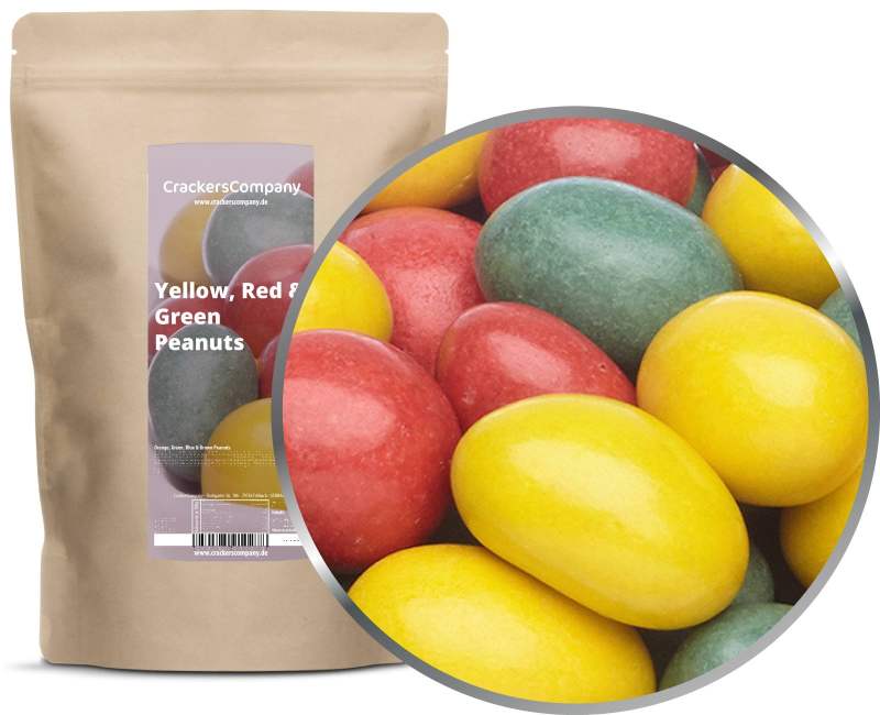 YELLOW, RED & GREEN PEANUTS ZIP bag 750g – ZIP pouch